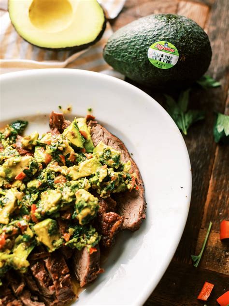 Flank Steak Avocado Chimichurri 20 1 Dad With A Pan