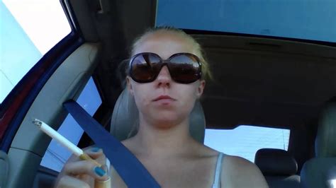 ashley smokes in the car 2 youtube