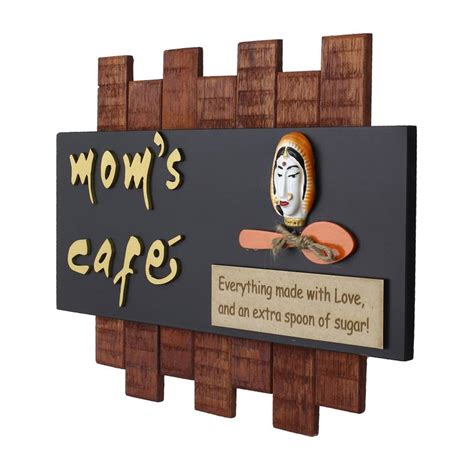 Wooden Moms Cafe Wall Hanging Decorative Showpiece Ecraftindia 3081145