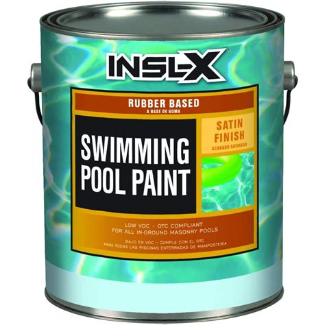 Insl X 1 Gal Satin Rubber Based Aquamarine Swimming Pool Paint Rp2719