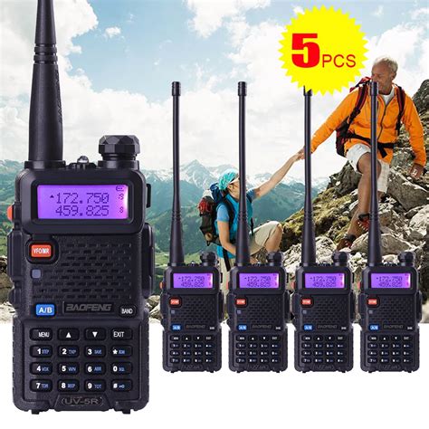 5 Pcslot Baofeng Uv5r 5 W Double Bande Vhfuhf136 174mhz And 400 520 Mhz Portable Cb Ham Radio