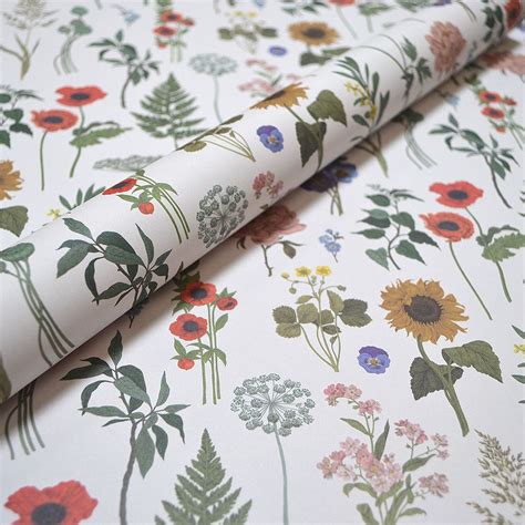 Botanical Wildflower Wrapping Paper