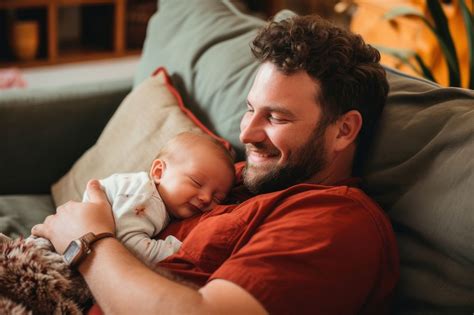 Baby Sleeping Dads Chest Free Photo Rawpixel