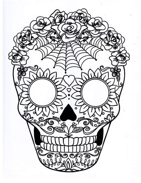 Sugar skulls coloring pages skull archives best page mask. Skull coloring pages printable digital download no. 481 ...