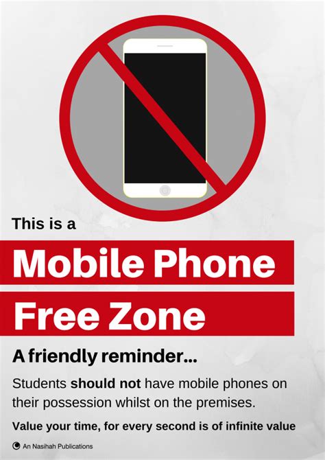 No Mobile Phones Poster An Nasihah Publications