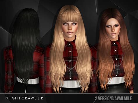 Double Fringed Ponytails Hairstyle 25 By Nightcrawler Sims 3 Hairs
