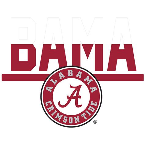 Two Colored Bama Circle Logo Decal University Of Alabama Supply Store