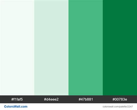 Evergreen Green Palette Colors Colorswall