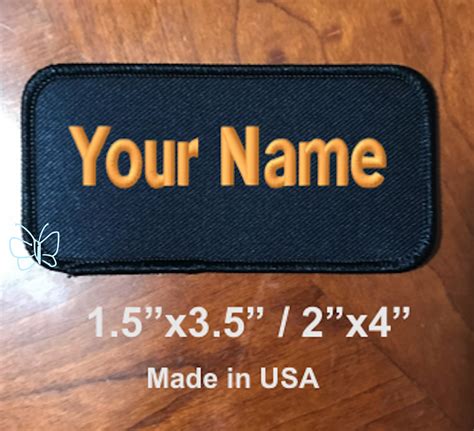 Custom Embroidered Name Tag Personalized Name Patch Etsy