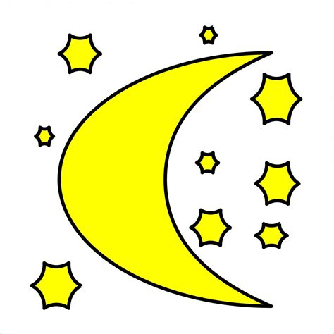Dessin Lune Et Etoile Élégant Stock Lune Et Les étoiles Stock Libre