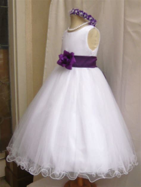 Custom Made Beautiful White Flower Girls Dresses For Weddings 2015