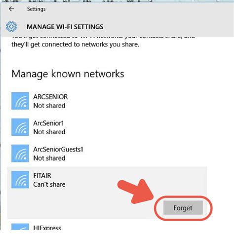 How To Forget Fitair On A Device Fit Information Technology