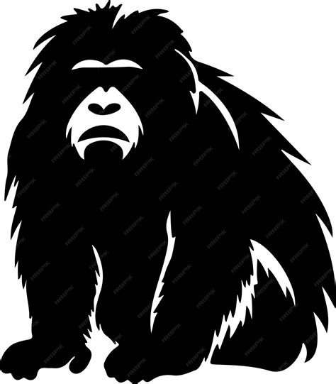 Premium Vector | Howler monkey black silhouette with transparent background