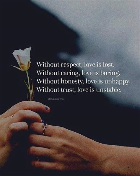Your love is more than the twinkling of stars and more than the shining of the sun in the noon. Without respect love is lost. Without caring love is ...