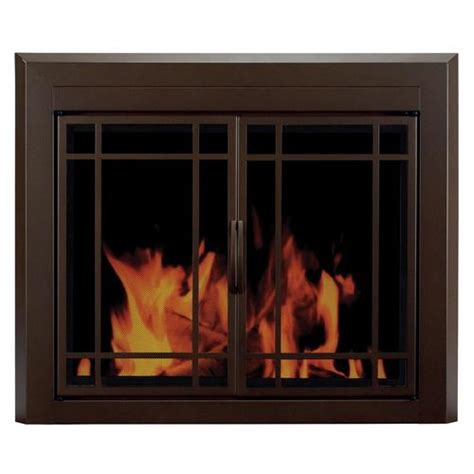 Stock sized doors are generally. Pleasant Hearth Enfield Burnished Bronze Medium Cabinet ...