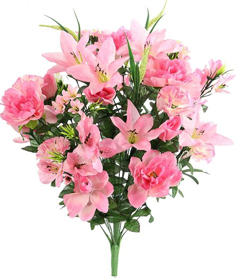 Admired By Nature 40 Stem Artificial Flowers Roses Lily