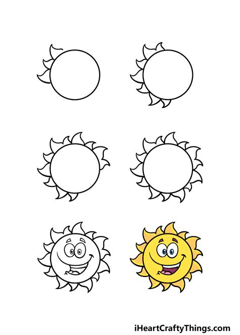 How To Draw A Cartoon Sun Rowwhole3