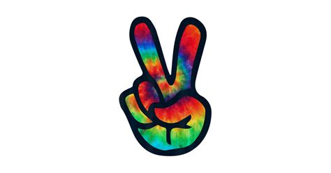 Peace Sign Hand Tie Dye T Shirt Hippies Christmas Peace Sign Hand Tie
