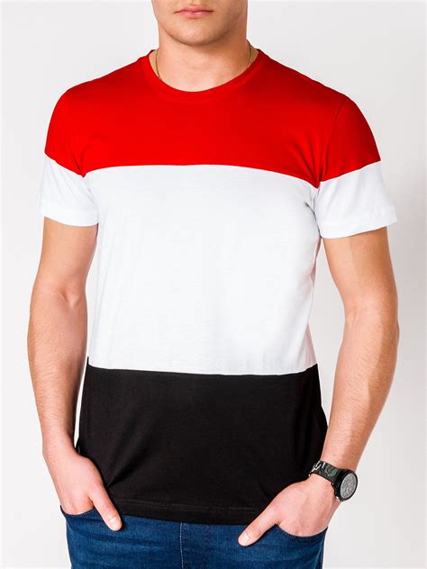 Plain Mens T Shirt S836 Red Modone Wholesale Clothing For Men