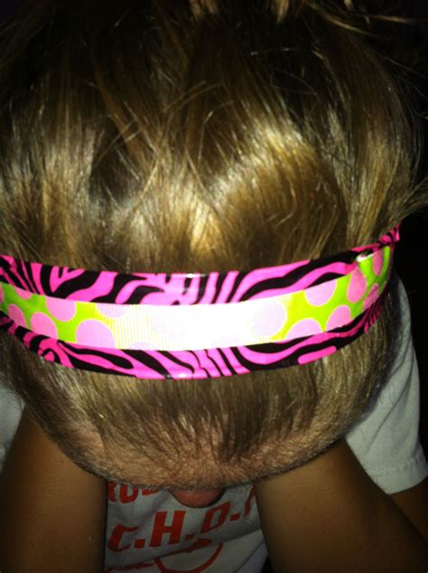 Duct Tape And Ribbon Homemade Headband Homemade Headbands Ribbon