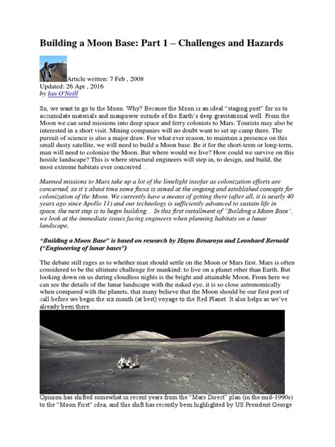 Building A Moon Base Nasa 2 Pdf Colonization Of The Moon Space