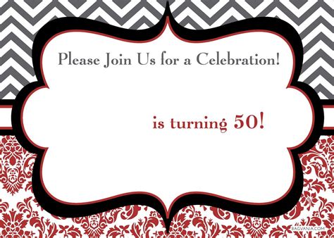 Free 50th Birthday Party Invitations Wording Bagvania Free Printable