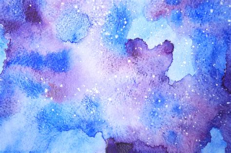 Aesthetic Watercolor Background Design Purple And Blue