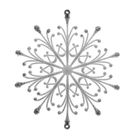 Silver Snowflake Isolated Stock Image Image Of Closeup 62315211