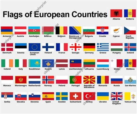 European Countries Name Dafoedesigns