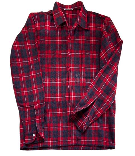 Red Checkered Long Sleeve Shirt Stock Photo Image 24757340