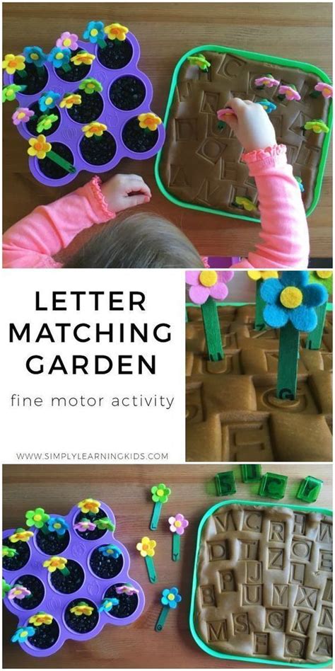 Letter Matching Garden Activity Simply Learning Alphabet Activities