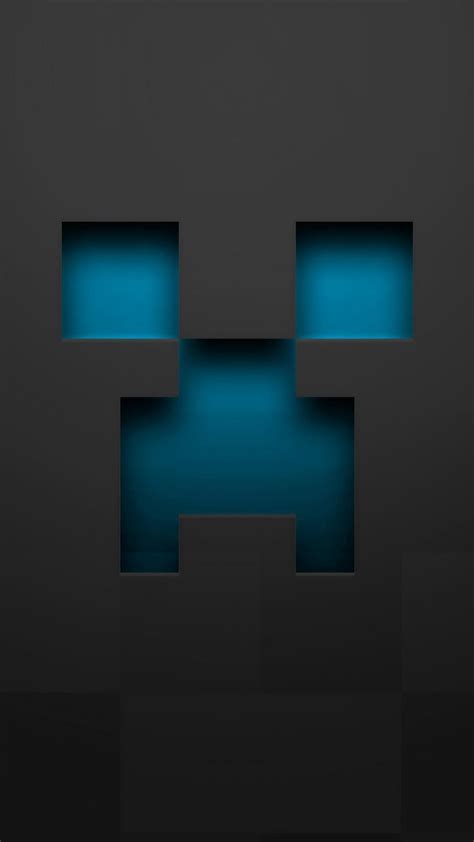 Minecraft Blue Creeper Gray Pixelart Wallpaper Iphone Wallpaper