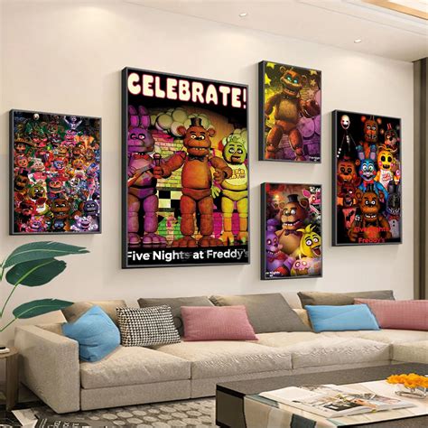 Fnaf Five Nights At Freddys Anime Diy Sticky Poster Hd Quality Poster