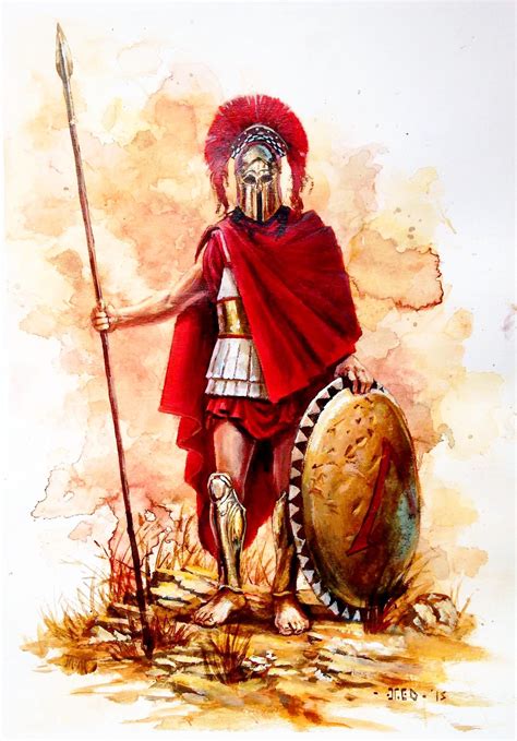 Breogan Alvarez Spartan Commander Иллюстрации воинов Греческое