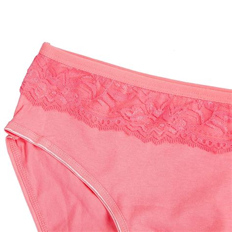 Cheap Plus Size Panties For Women Sexy Lace Patchwork Female Underwear Mid Waist Cotton Lingerie