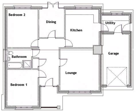 Bedroom Bungalow Ground Floor Plan JHMRad 30390