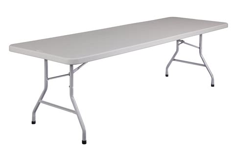 Nps 30 X 96 Heavy Duty Rectangular Folding Table Speckled Grey