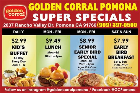 Browse golden corral menu prices and specials. Online Menu of Golden Corral Buffet & Grill Restaurant, Pomona, California, 91766 - Zmenu