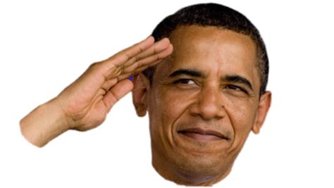 Obama Salute Transparent Blank Template Imgflip