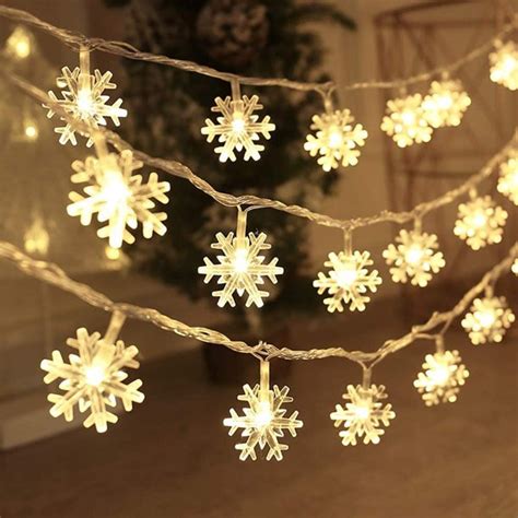 Dystyle Snowflake String Lights 10ft Led Fairy String Lights Battery