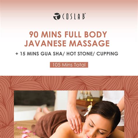 Ladies Full Body Javanese Lymphatic Massage 15 Mins Gua Sha Hot Stone Cupping Coslab