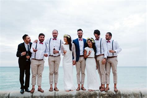 Wearing a suit to a wedding might not be groundbreaking, but if it ain't broke, don't fix it. 20 Beach Wedding Looks for Grooms & Groomsmen | SouthBound ...