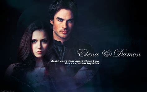 Damon And Elena The Vampire Diaries Tv Show Wallpaper 8415375 Fanpop