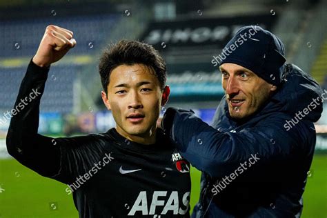 Sittard Yukinari Sugawara Az Celebrates Victory Editorial Stock Photo