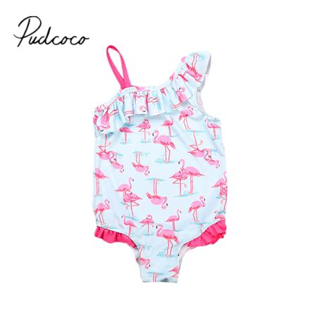 Pudcoco 2017 Toddler Baby Kids Girls Flamingo Bikini Swimwear