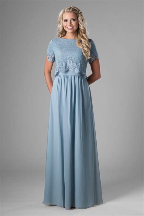 These dresses are designed with noble fabrics and delicate details. Modest Bridesmaids Dresses - Page 3 - LatterDayBride