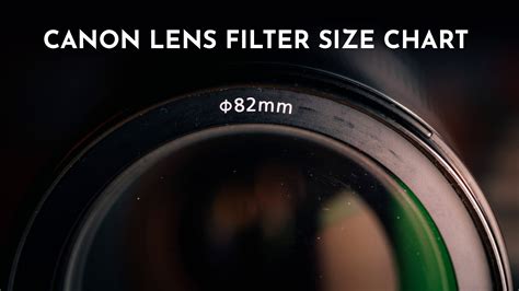 Canon Lens Filter Size Chart Updated 2024