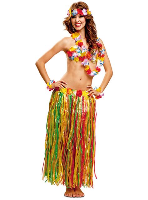 Disfraz De Hawaiana Fashion Para Mujer Comprar Fashion Tie Dye Skirt Summer Dresses
