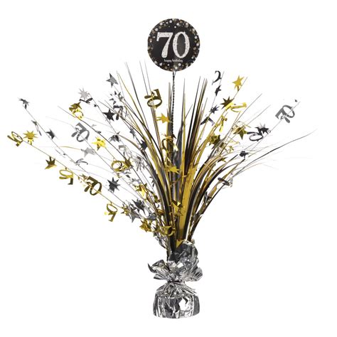 70th Birthday Spray Centerpiece Sparkling Celebration Cool Kat Party