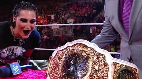 Wwe Presents Rhea Ripley With New Smackdown Womens Title Belt Video